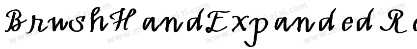 BrushHandExpanded Regular字体转换